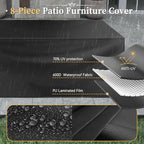 Aoxun 8-Piece Outdoor Patio Furniture Set - Image 8