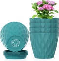 6 inch Flower Pots, 5 Pack Plant Pots by Meowell
