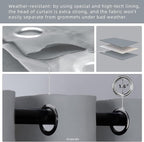 DIVA EN CAMINO DEC Outdoor Patio Curtain Waterproof Darkening Thermal Insulated - Image 3