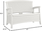 Suncast Outdoor Wicker Love Seat - Image 2