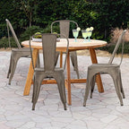 FDW Metal Chair Dining Chair Set of 4 Patio Chair Home Kitchen Chair 18 Inch - Image 4