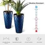 Glitzhome 23.75" H Tall Outdoor Planter, - Image 3
