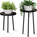 Plant Stand Indoor Tall: Corner Wood Plant Stand 2 Pack Mid Century Modern Decor by SAKSUNFORYOU