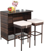 Outvita Wicker Patio Outdoor Bar Set by Outvita