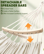 Chihee Hammock for Stand 9.8ft x 4.9ft Soft Cotton Hammock Holds Up to 660lbs - Image 3