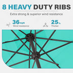 MEWAY 12ft Patio Umbrella Outdoor Table Umbrellas - Image 5