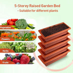 Homdox 5-Tier Elevated Garden Bed- Freestanding Vertical Raised Bed - Image 7
