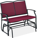 Best Choice Products 2-Person Outdoor Patio Swing Glider Steel Bench Loveseat by BestChoiceProducts