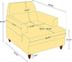 Chaise Lounge Chair Indoor Set of 2, Oversized Accent Chair - Image 2