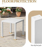Crestlive Products Aluminum Outdoor Side Table Set of 2, Pool Lounge Chair Side - Image 6