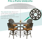 VIVIJASON 5-Piece Bar Height Patio Dining Set, Rust-Free Cast Aluminum Outdoor - Image 5