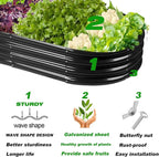 Raised Garden Bed Galvanized Planter Box Outdoor, Rot-Resistant Metal Garden - Image 4