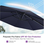 PURPLE LEAF 10 Feet Patio Umbrella Outdoor Cantilever Round Umbrella Aluminum - Image 4