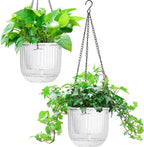 Melphoe 2 Pack Self Watering Hanging Planters Indoor Flower Pots, 6.5 Inch by Melphoe