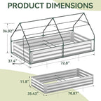 Raised Garden Bed with Self-Watering System, Galvanized Raised Beds - Image 4