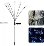 JJGoo Solar Garden Lights, New Upgraded 2 Pack Solar Swaying Starburst Light - Image 2