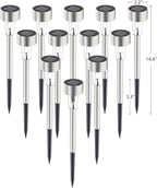 GIGALUMI Solar Pathway Lights, Stainless Steel IP44 Waterproof Auto On/Off - Image 5