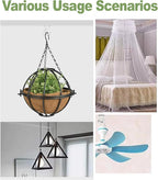 6 pcs Ceiling Hooks for Hanging Plants, Hanging Hanging Lights Metal Small Hooks - Image 2