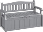 80-Gallon Outdoor Storage Bench, Waterproof Deck Box by Acurax