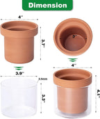Phoenix Vine 4 Inch Self Watering Planter Pot, Terracotta Clay Pot - Image 4