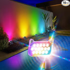 WdtPro 10 Pack Solar Color Changing Spot Lights, 10 Lighting Modes Solar Lights by WdtPro