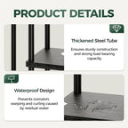 Bamworld Small Plant Stand Indoor 4 Tier Metal Plant Shelf - Image 6