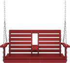 KINGYES Outdoor Hanging Patio Swing Chair, 2 Seat - Image 9