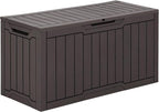 YITAHOME 80 Gallon Outdoor Storage Box, Large Water Resistant Resin Deck Box by YITAHOME