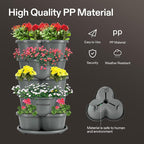 VIVOSUN 2-Pack 5 Tier Vertical Gardening Stackable Planter - Image 4