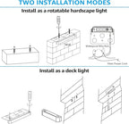 LEONLITE 8-Pack Premium Series 5CCT 4 Inch LED Hardscape Lighting Swivel - Image 6