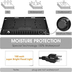 4 Pack 100W LED Flood Light, Super Bright Exterior Security Lights - Image 4