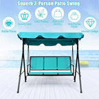 TANGKULA 3 Person Patio Swing, Steel Frame - Image 9