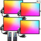 Onforu LED Flood Light Outdoor 1000W Equivalent, 150W Color Changing RGBW by Onforu