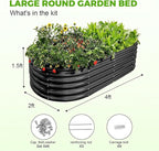 Land Guard 18“ Tall 4×2ft Galvanized Raised Garden Bed Kit, Galvanized Planter - Image 2