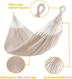 ZEAN Handwoven Hammock by Thick Cotton Rope XXL Two Person Hammock - Image 5