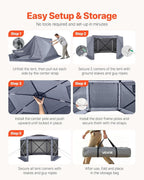 VEVOR Pop up Gazebo Screen Tent, 12 x 12 ft Large 6-Sided Camping Canopy Tent - Image 5