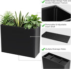 Tall Metal Planter Box for Outdoor Plants 38" L x 13" W x 30", Heavy Duty Steel - Image 3
