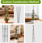 2 Pack Garden Trellis for Climbing Plants Outdoors, 70inch Tower Obelisk - Image 7