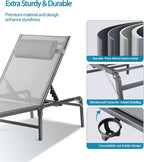 2 Pack Foldable Chaise Lounge Chair - Image 6