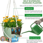 10 Inch Hanging Planters for Indoor Plants, 2 Pack Self Watering Hanging - Image 4