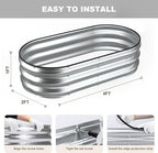 2 Pack 4x2x1FT Galvanized Raised Garden Beds, Raised Garden Bed - Image 4