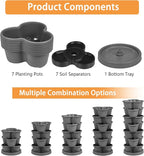 VECELO 7 Tier Vertical Garden Planter, Self Watering Stackable Planters - Image 7
