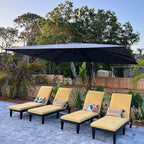 PURPLE LEAF 9' X 11.5' Patio Umbrella Outdoor Cantilever Rectangle Umbrella - Image 2