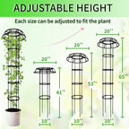 2-Pack 65-Inch Garden Trellis for Climbing Plants, Heavy-Duty Metal Obelisk - Image 2