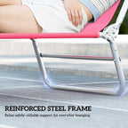 Outsunny Folding Chaise Lounge Chair, Pool Sun Tanning Chair, Outdoor Lounge - Image 7