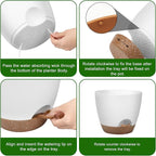 Plant Pots 12/10/9 Inch Self Watering Pots, Plastic Flower Pots, Nursery - Image 2