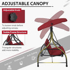 U-MAX Porch Swing with Cover, Patio Swing with Adjustable Backrest&Canopy 3 - Image 4
