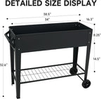 Raised Garden Bed with Legs and Wheels Removable - Image 2
