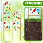 2 Pack Metal Garden Trellis Arched Fence Trellises - Image 4