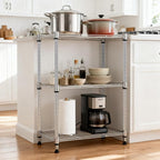 450 lbs Wire Storage Shelving 3-Tier Utility Shelving Unit Steel Organizer Wire - Image 6